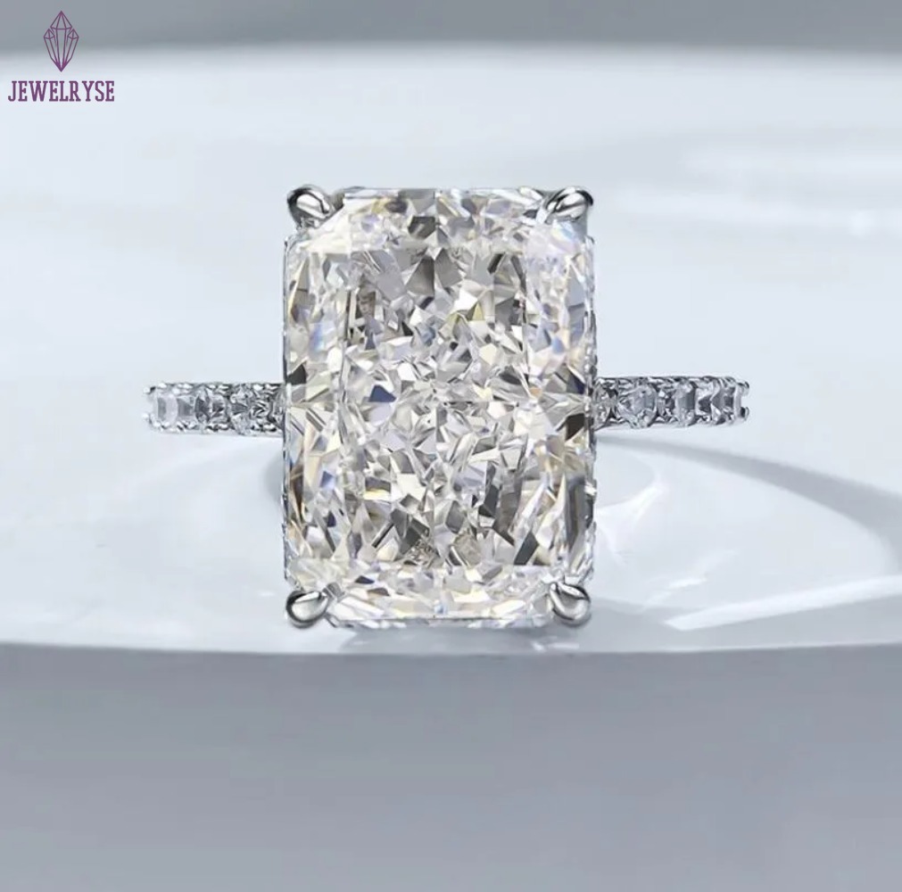 Choucong Wedding Rings Elegant Luxury Jewelry Sparkling Pure 100% 925 Sterling Silver Natural Moissanite Diamond Gemstones Party Women Engagement Ring