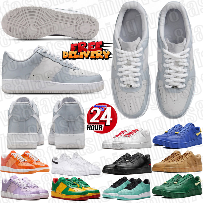 free shipping af1s designer shoes mens women stylish running sneaker comfortable sports trainers footwear black white blue pink