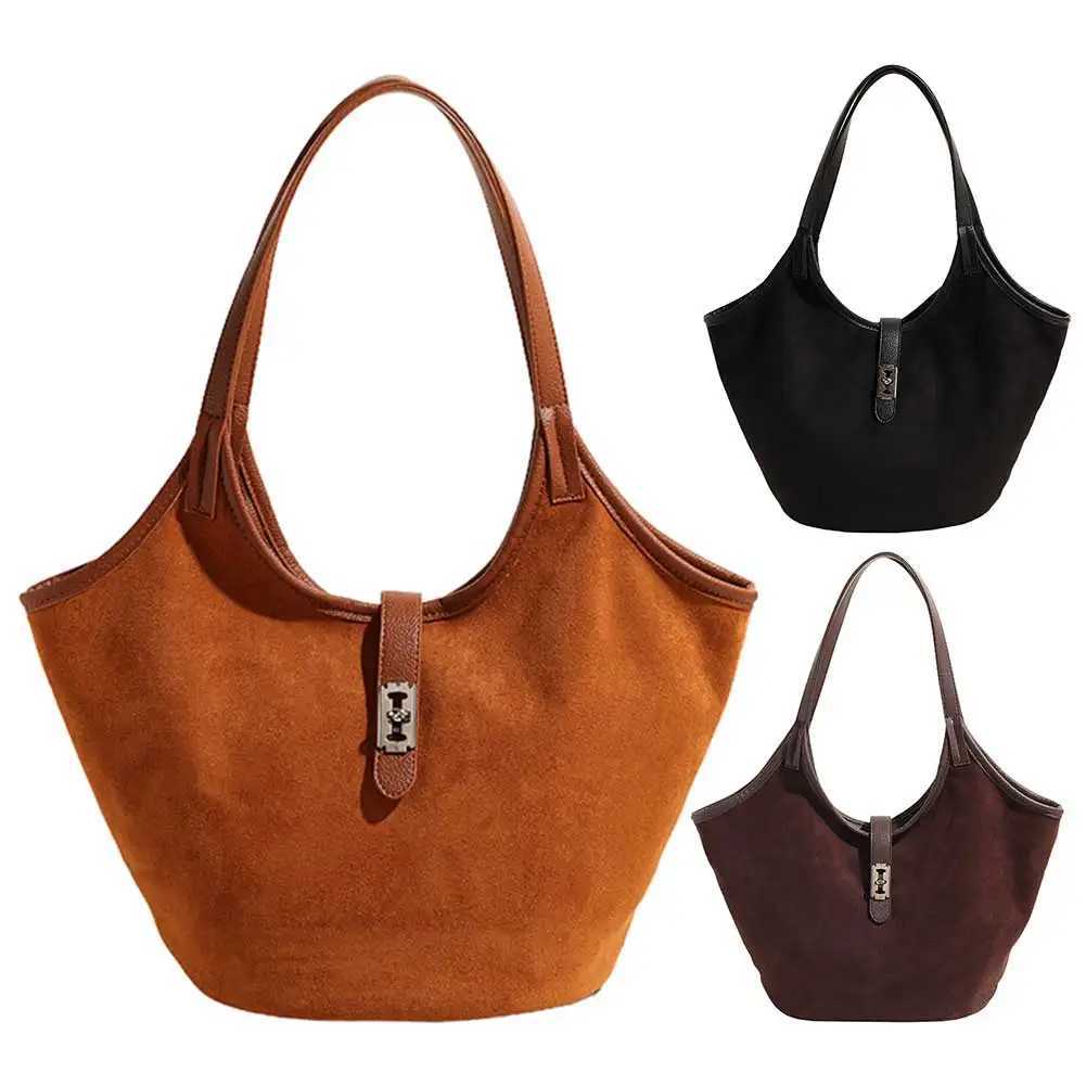 Suede Shoder Bag Fi Hobo Handbag Designer Top Handle Bag for Wen Work Shopping Travel Y251211