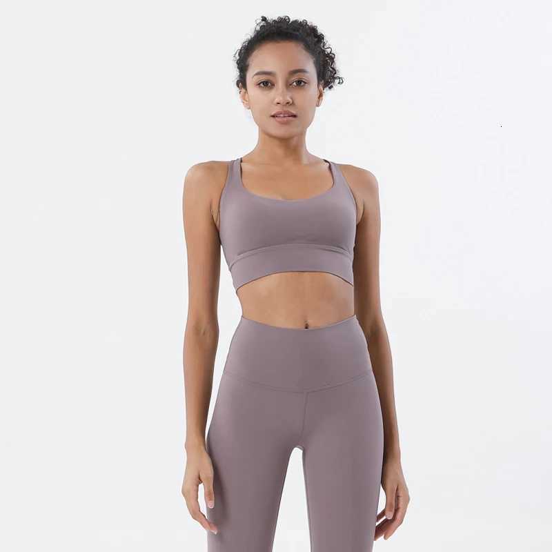 SOISOU Yoga Womens Tracksuit Sports Fitness Elastic Sportwear Bra Leggings Two Piece Set Women Clothes Gym Sexy Naked GirlsT251211