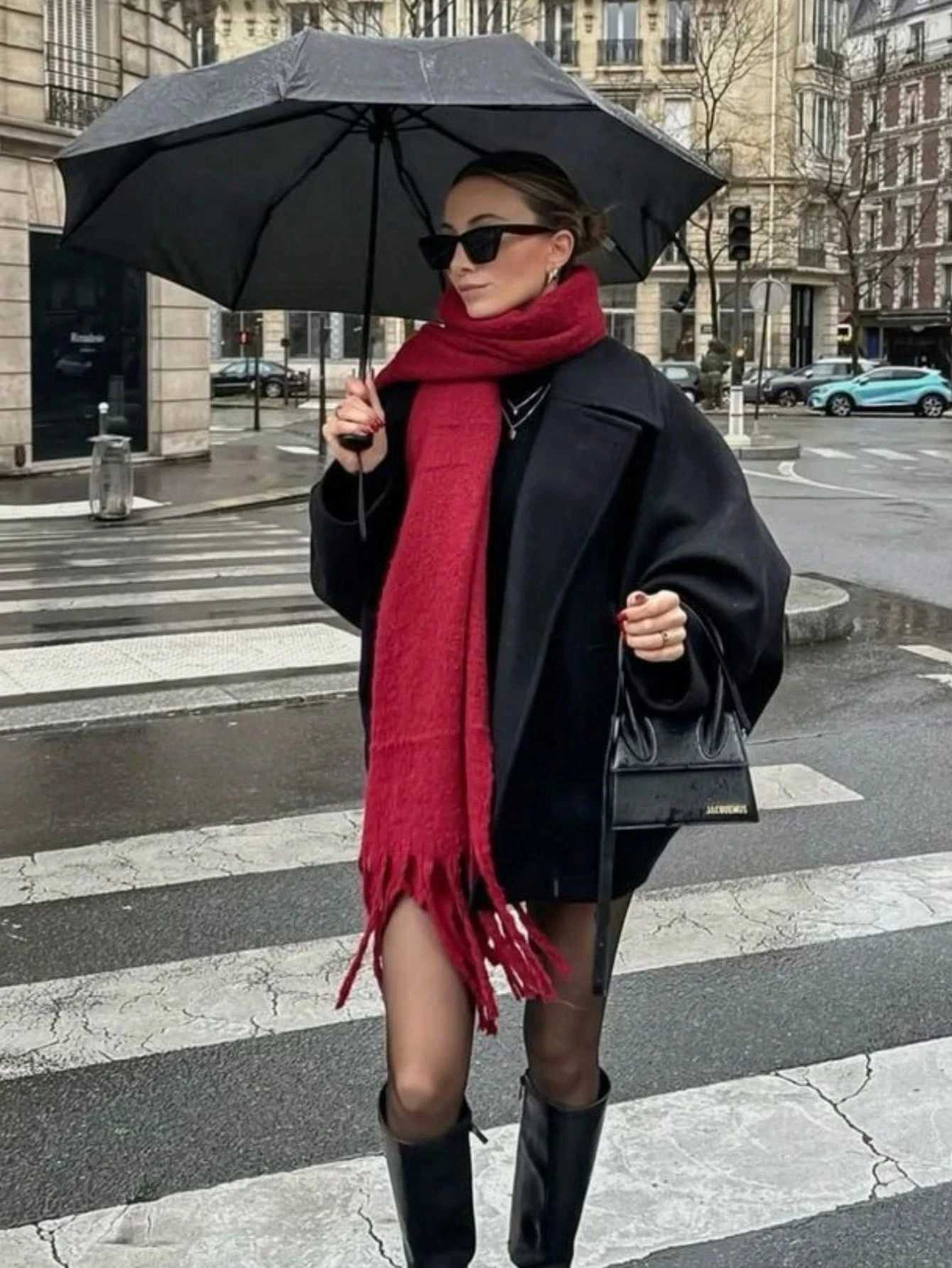Winter Scarf Women Luxury Autumn Winter Cashmere Scarf Thickened Warm Shawl Classic Tassels Fluffy Scarf Solid Color Soft Shawl Y251211