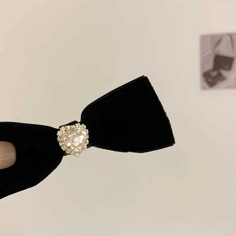 2Pcs Rhinestone Hairpin Girls Cute Bownot Hair Clips Retro Back Side Bangs Hairpin Wens Hair Accories Y251210