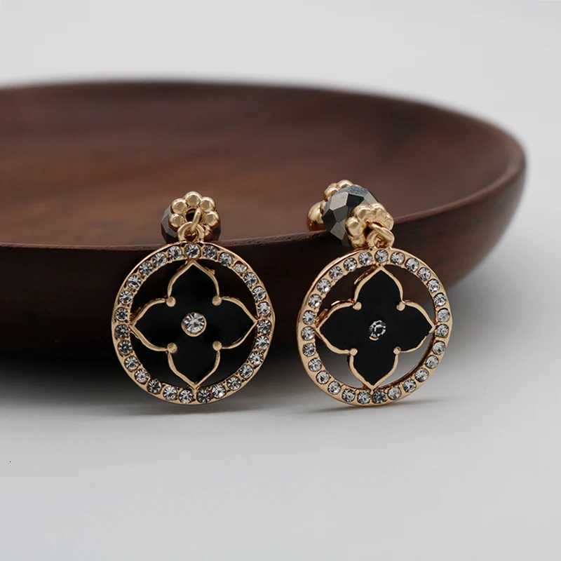 New Black Zircon wer Drop Earrings for Wen Wedding Temperament Rhinestone Gold-plated Luxury Earrings Party Jewelry Gifts Y251210