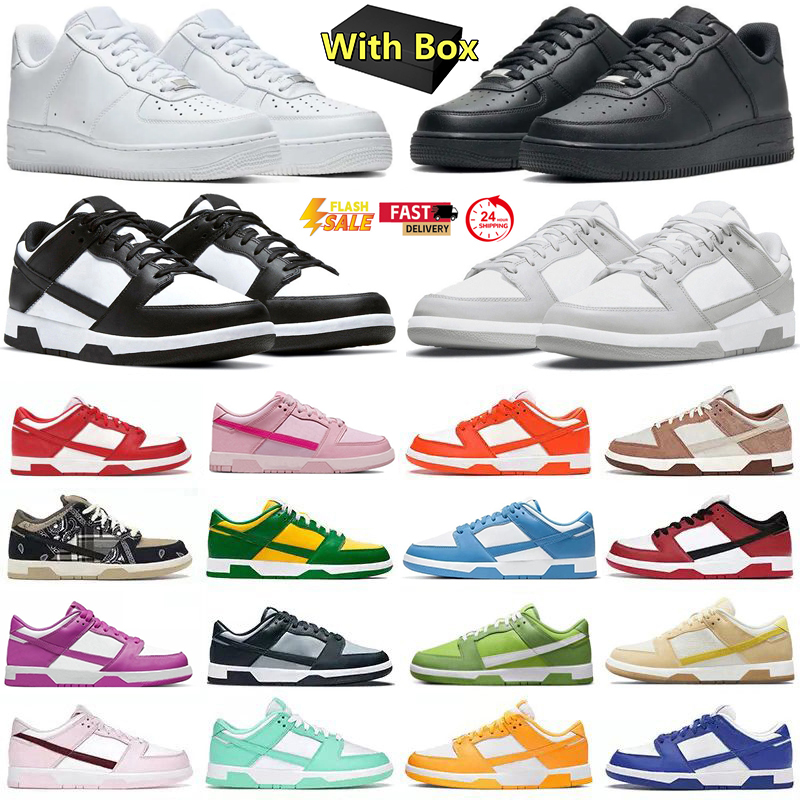 Designer Dress Shoes for Men Women Sport Sneakers Panda Sail Triple Black White Pink Sand Syracuse Candy Pine Green Outdoor Casual Trainers With Box