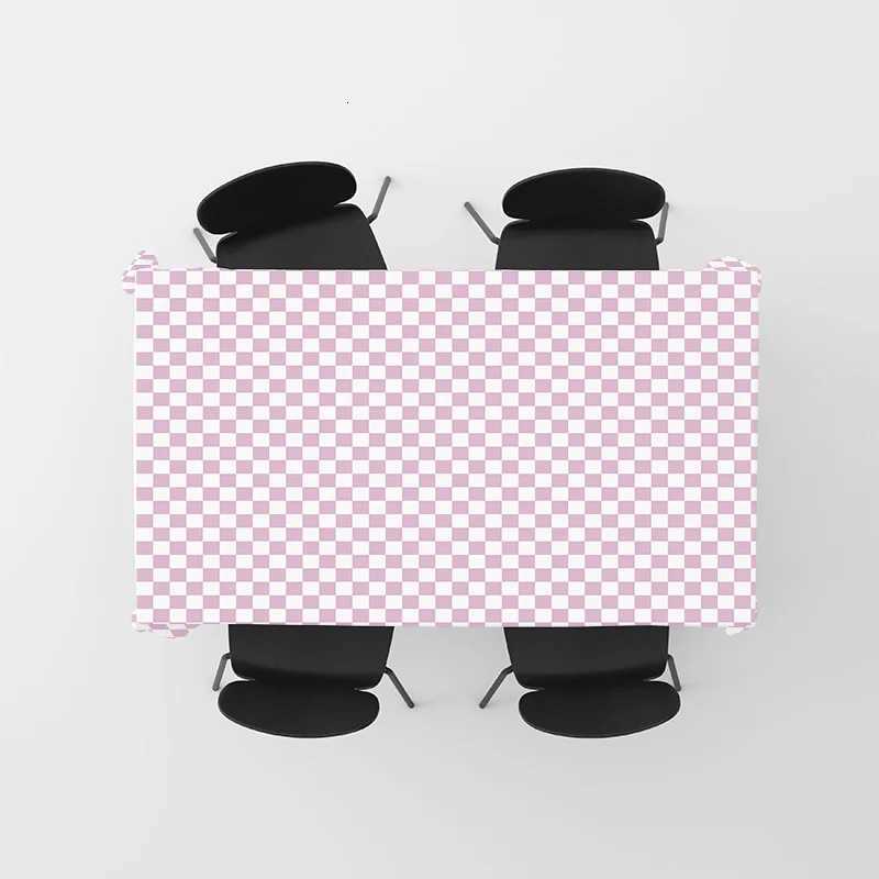 Tablecloth Checkerboard Pattern Kitchen Dining Table Cover Washable Modern Decorative Table Linens Home Decor H251211