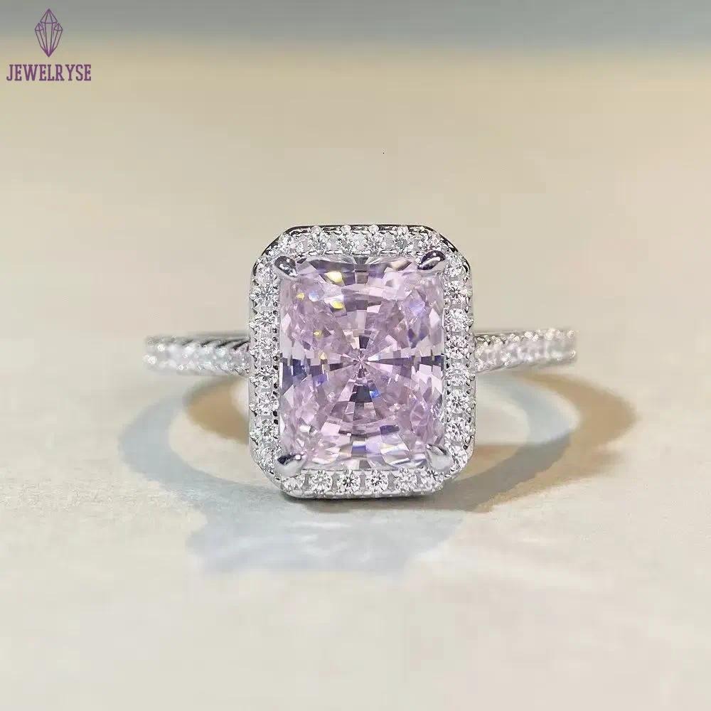 Vintage Boutique 2CT Radiant Diamond 10k white Solid Gold Moissanite Engagement Ring Wedding Bridal Jewelry