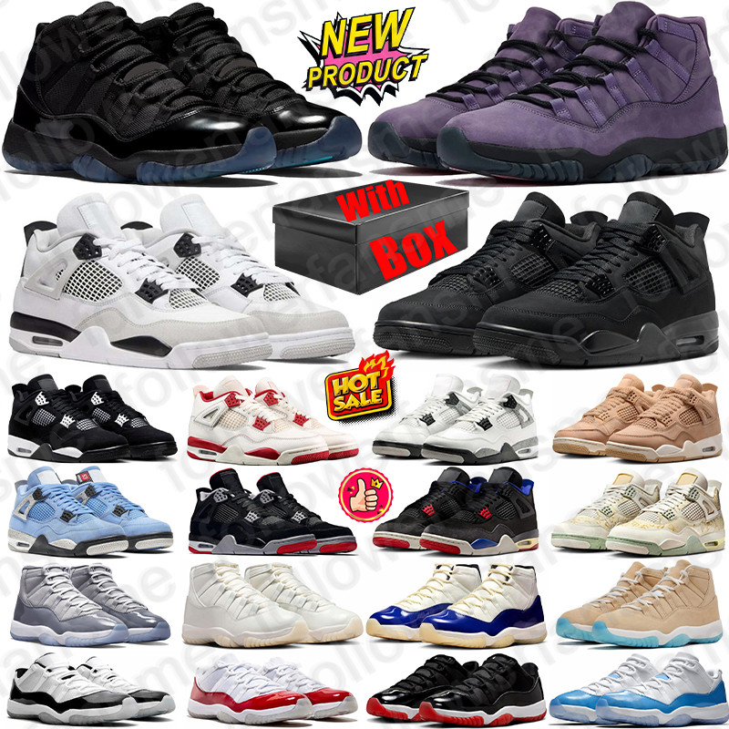 2025 With Box Basketball 4 11 Shoes Designer 4s 11s sneakers black cat Gamma Blue Chill trainers purple for mens womens chaussure sneaker chaussures scarpe top