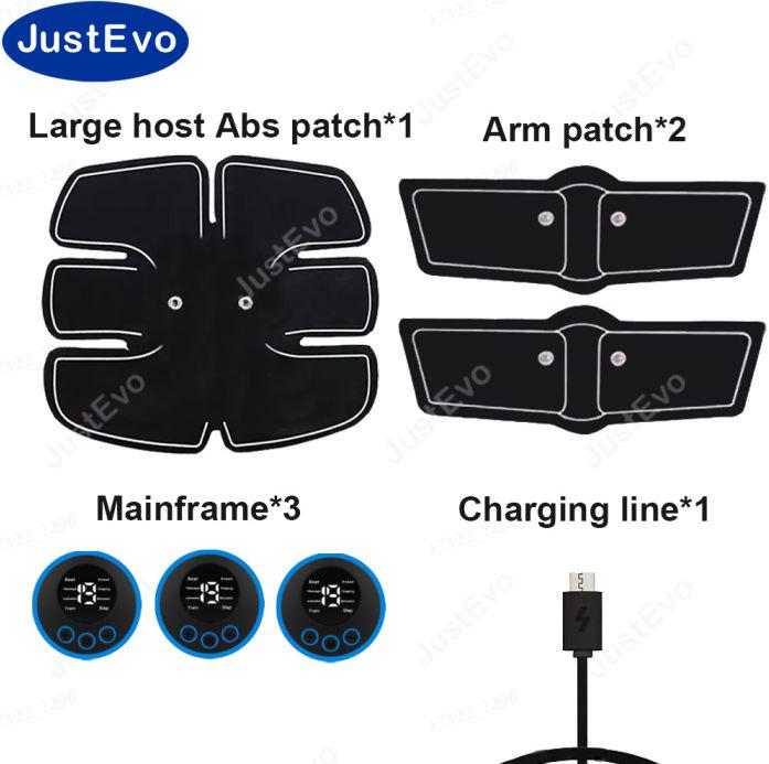 EMS Abdominal Trainer Portable Muscle Trainer with 10 Modes and 20 Levels of Intensity, Suitable for Men and Women, Ideal for Home Fitness Enthusiasts