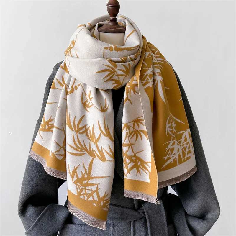 Luxury Winter Scarf Women Cashmere Warm Pashmina Brand Foulard Female Shawls Wraps Thick Soft Bufanda Poncho Scarves Stole 2024 Y251211