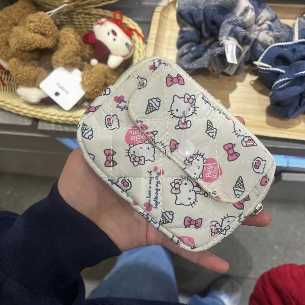 Sanrio Hello Kitty Cartoon Wallet Anime Purse Card Holder Coin Pouch CCD Storage Bag Sanitary Napkin Organizer Makeup Case Gifts H251211