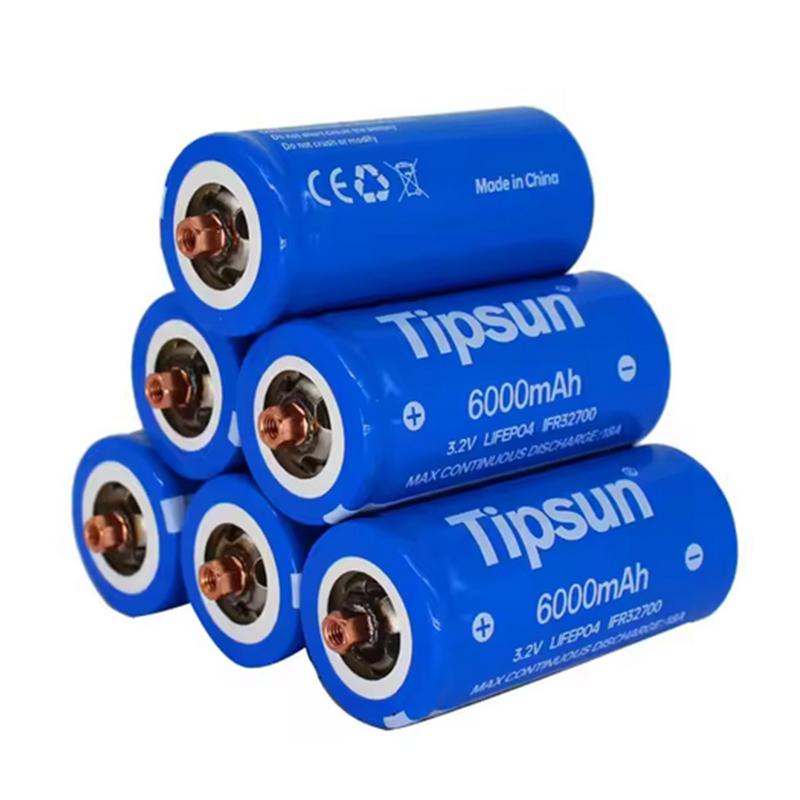 Lifepo4 32700 Rechargeable Battery 6000 Mah 3.2v 32650 With Screw 3C Cylindrical Battery Cell for Solar Lamp