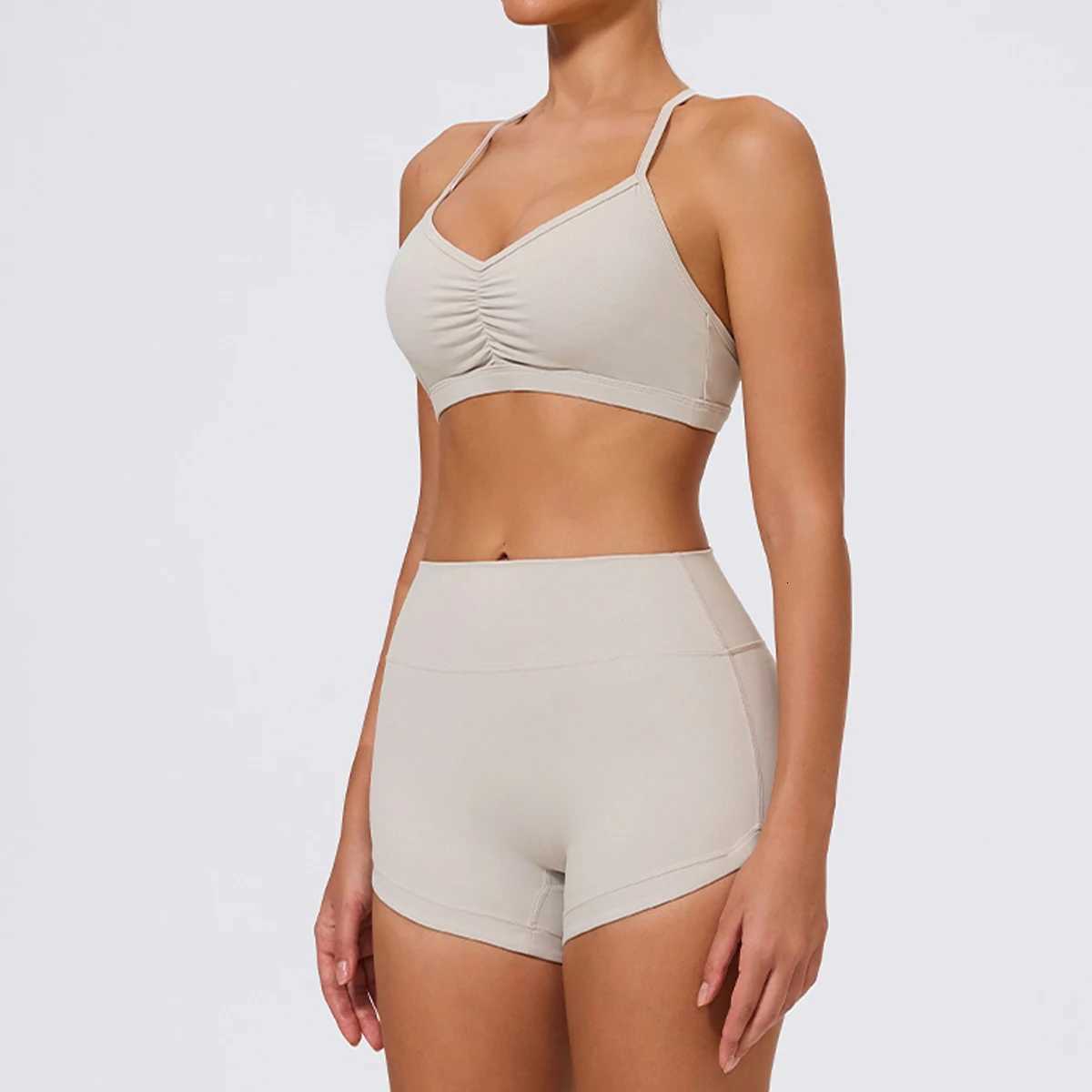 Hearuisavy 1/3PCS Woman Tracksuits Sport Pant Sets Female Push Up Workout Bra Fitness Yoga Top Running Cycling Breathable ShortsT251211