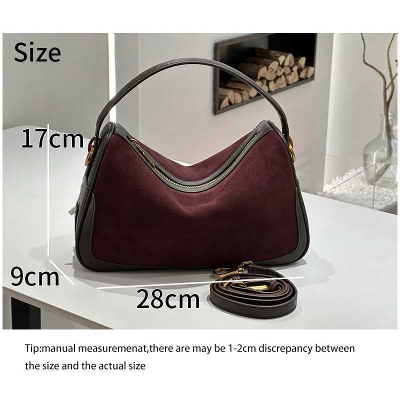 Winter Wens Suede Genuine Leather Fi Crossbody Bag Luxury Designer Wens High-Quality Temperament Shoder Handbags Y251211