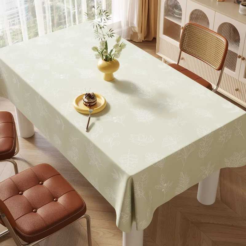 Small Fresh Tablecloth Sheepskin Texture No Wash Oil Proof Waterproof Table Cover Rectangular Dining Table Coffee Table Mat H251211