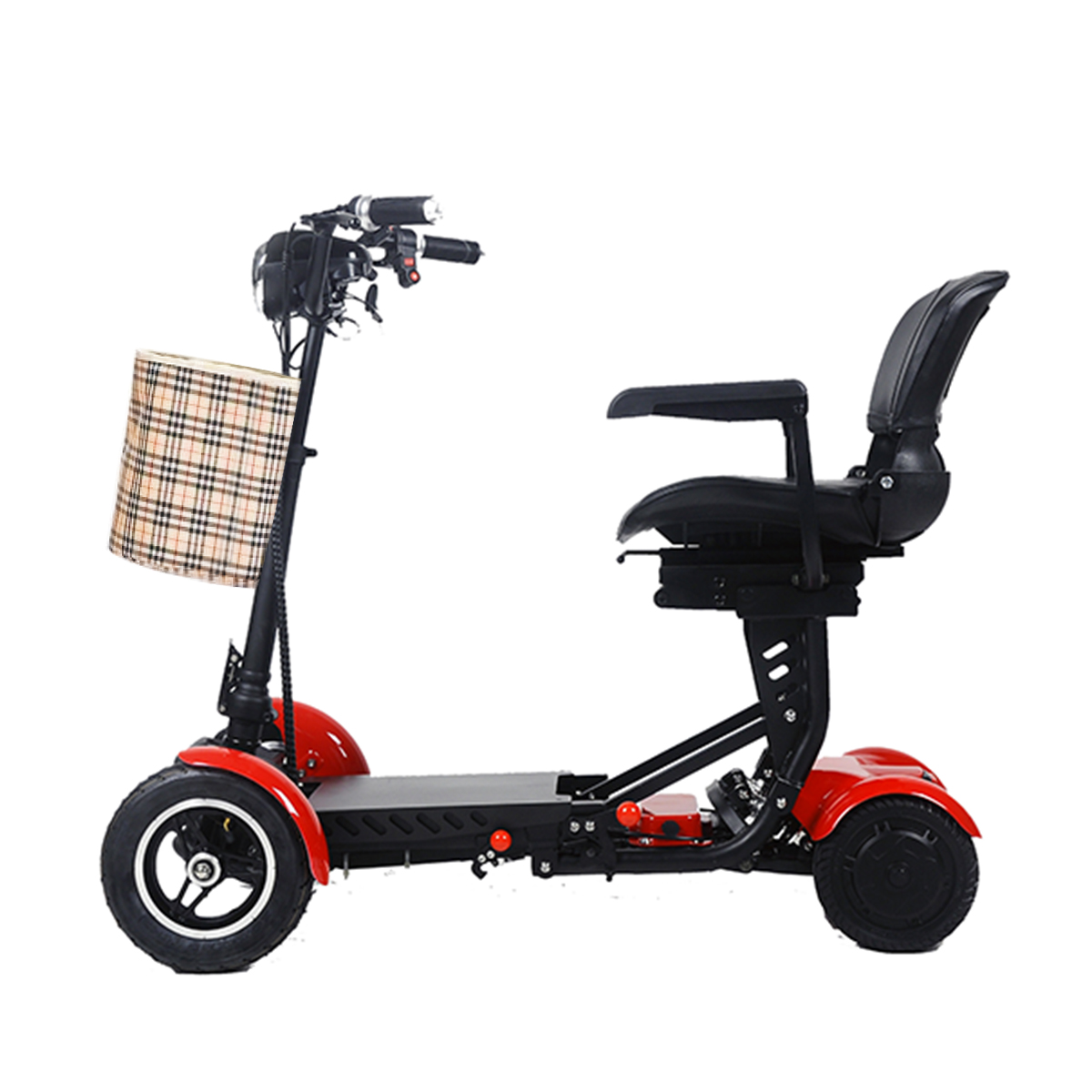HEZZO T2 Four Wheel Escooter 36V 500W Dual Motors Powerful 8Inch Electric Foldable Scooter 18Ah For Aged & Disable
