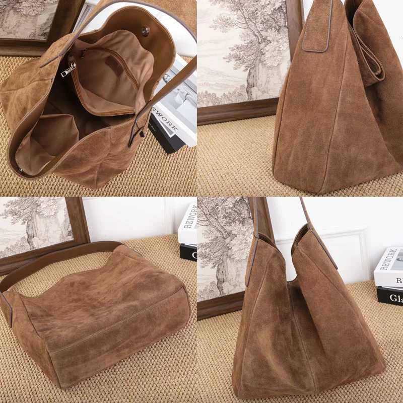 Soft Suede Cow Leather Wens Shoder Crossbody Bags Luxury Designer Brand Ladies High Quality Large Tote Bag Autumn Winter Y251211