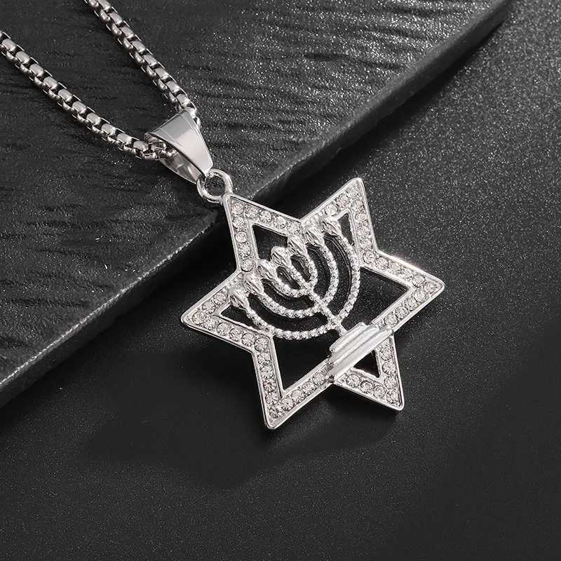 YQ Luxury Star of David Pendant Necklace For Men Women Middle Eastern Fashion Jewelry Accessories M251211