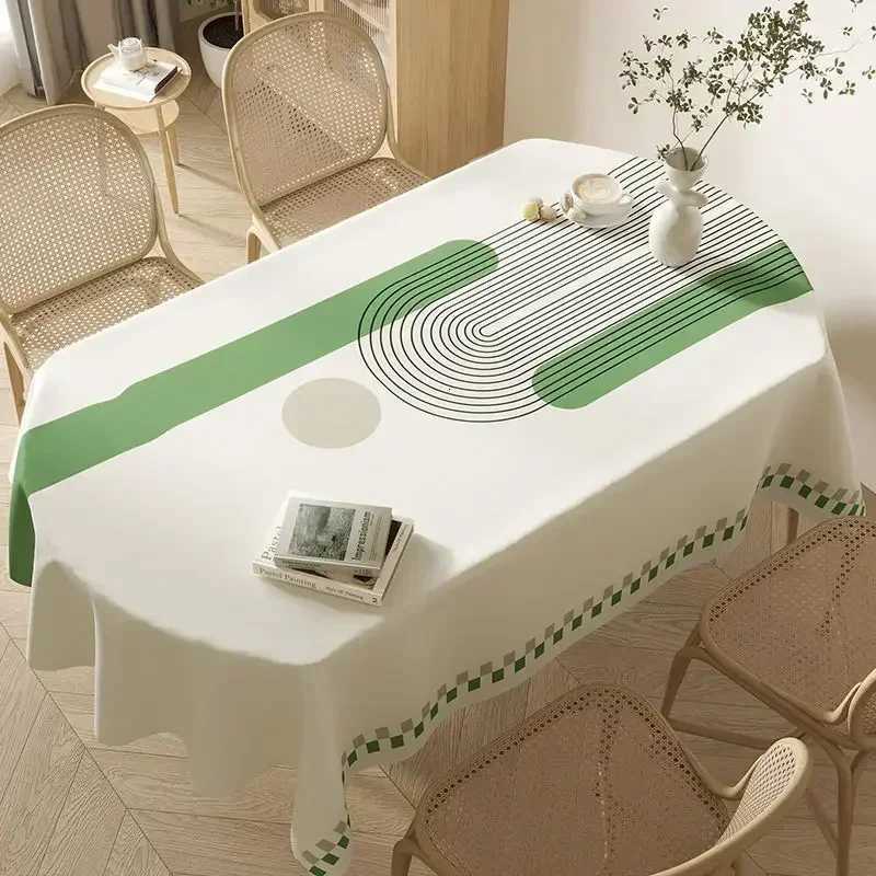 Light Color Tablecloth Washable Waterproof Oil Resistant Table Cloth Fabric Household rectangle Oval Dining Table Universal H251211