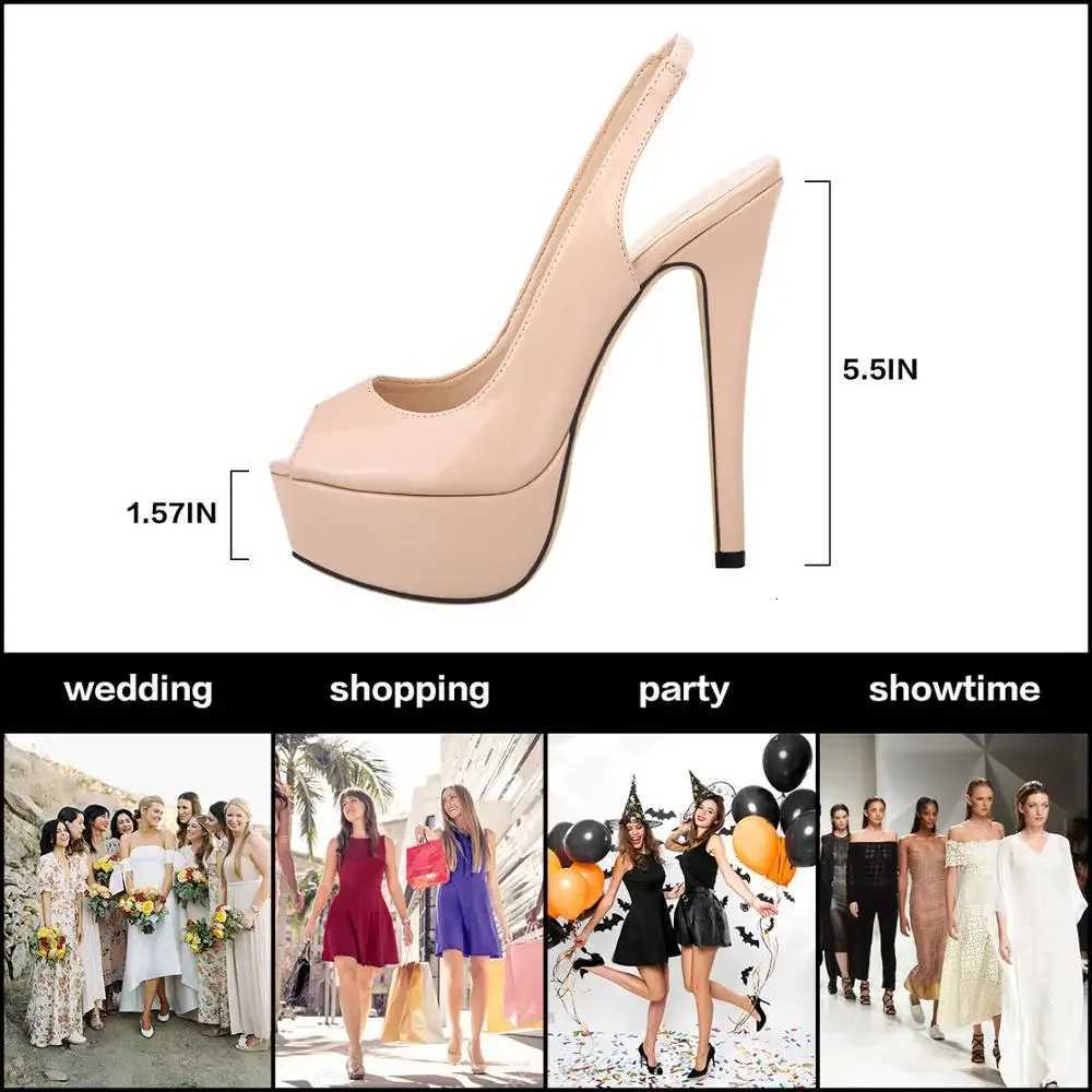 New Women Sandals 14CM Super High Heels Sexy Open Toe Platform Sandals Gladiator Party Dress Red Wedding Shoes Plus Size Z251211