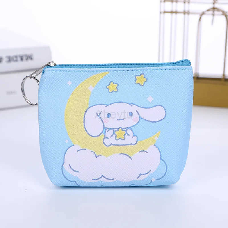 Sanrio Cartoon Kuromi Hello Kitty My Melody Printed Children PU Zip Coin Purse Bags Girls Storage Pouch Wallets Mini Wallet H251211