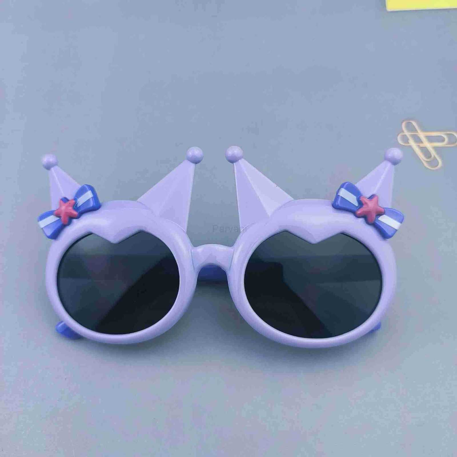 Sanrio Kuromi Childrens Glasses Baby Girl Princess Bow Sunglasses Fashion Girls Boys Runway Spring Outing Cool H2512111 - view 8