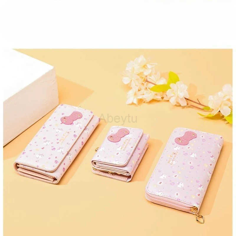 Sanrio Kawaii Hello Kitty Cute Cartoon Wallets Students Student Bank Card Storage Bag Coin Purse Christmas Gifts for Kids H251211
