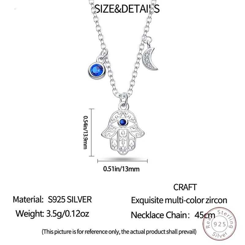 Necklace 925 Sterling Silver Evil Eye Classic Simple Adjustable Women Girls Fashion Jewelry Gift M251211