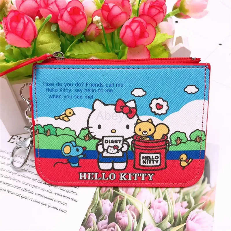 Sanrio Hello Kitty Cinnamoroll My Melody Kuromi New Pu Casual Money Bag Coin Purse Card package Wallet With Buttons H2512111