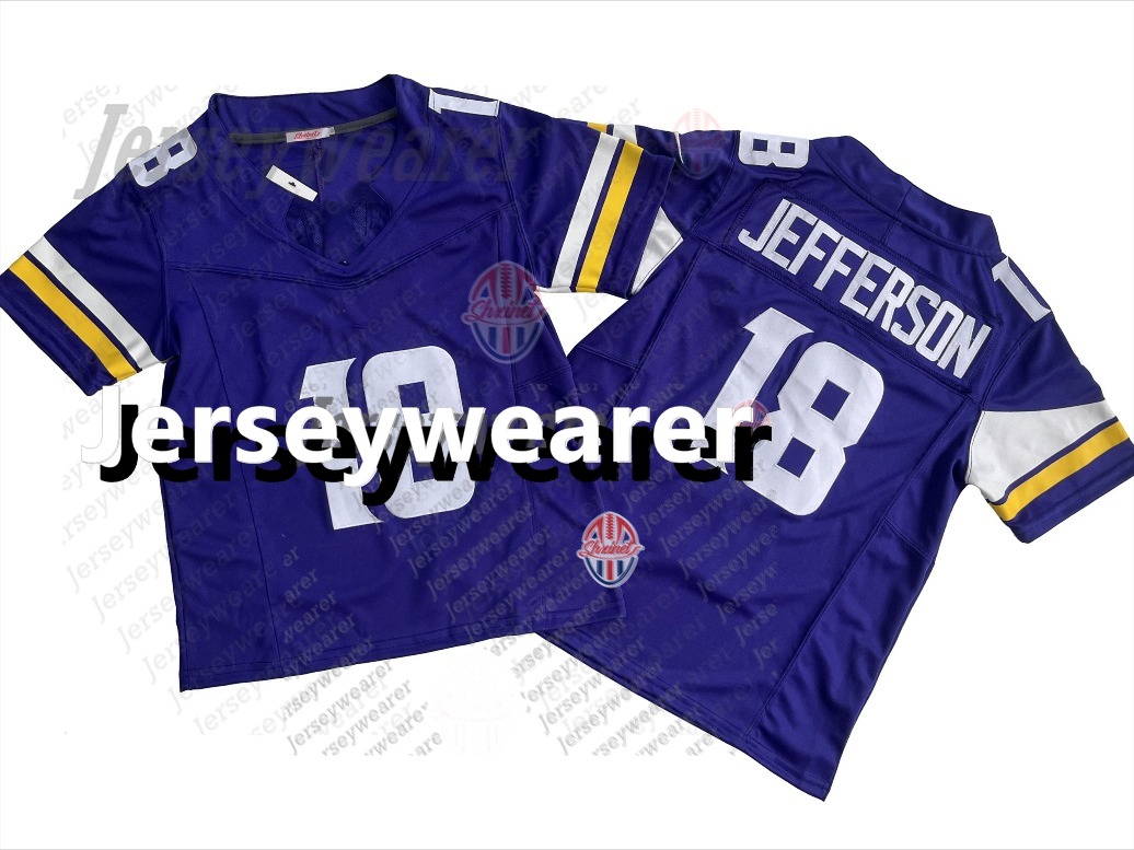 Olive Salute Football Jerseys 2025 Personalized Embroidered Team Names for Women & Youth - Jefferson, McCarthy, Moss, Addison, Hockenson, Smith