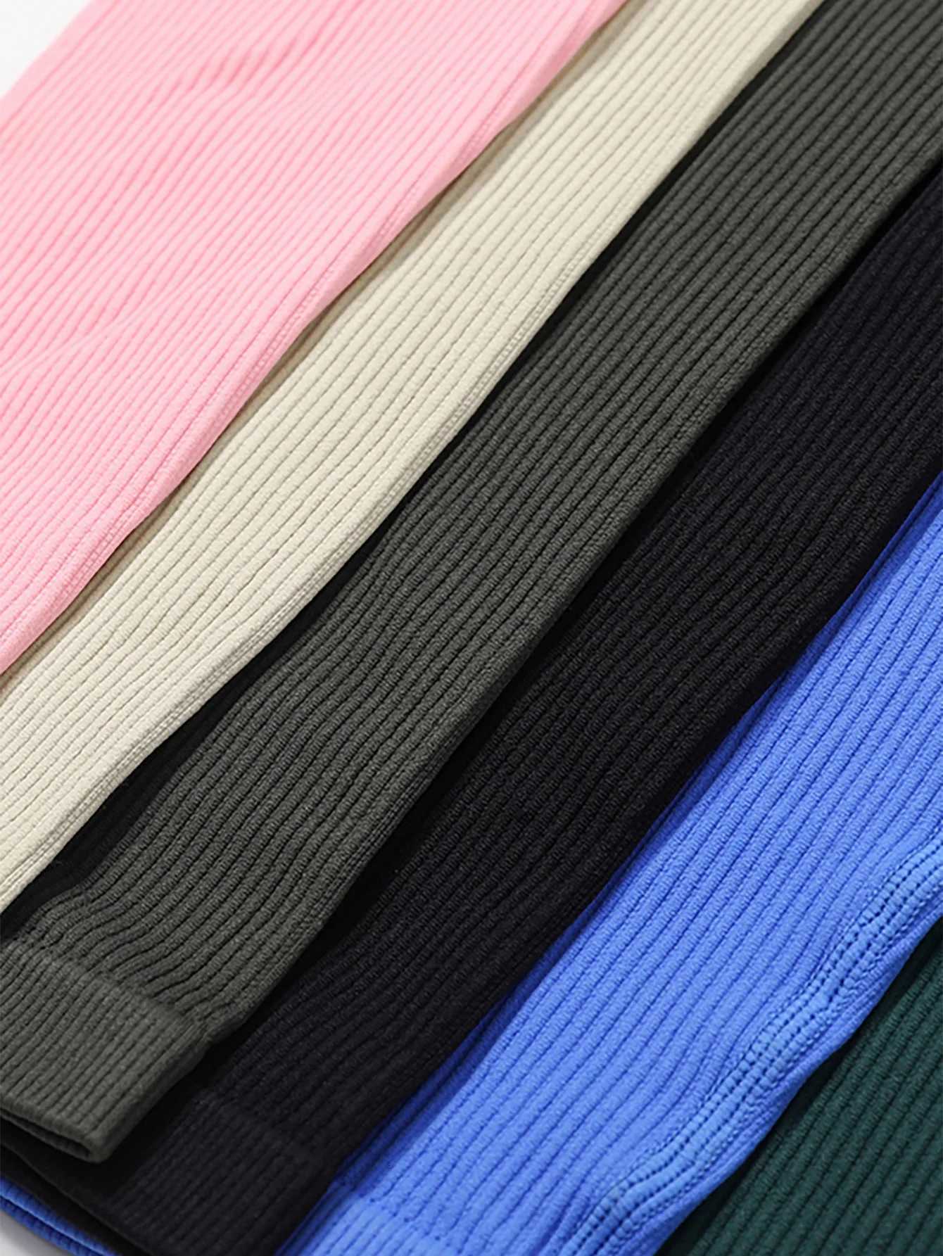 Solid Color Ribbed Yoga Jumpsuit Seamless Slim Fit Long Sleeve Sports Bodysuit Womens ActivewearT251211