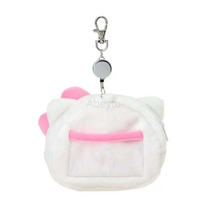 Sanrio HelloKitty Cinnamoroll Telescopic keychain Cartoon mymelody Coin Purse Zipper Coin Wallet Credit Card Drivers License Key Bag H251211