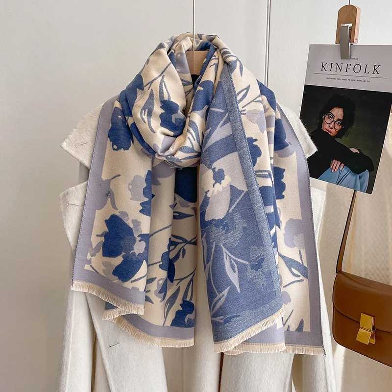 Winter Womens Scarf Luxury Design Double sided Cashmere Feel Scarf Warm Scarf Shawl Y251211