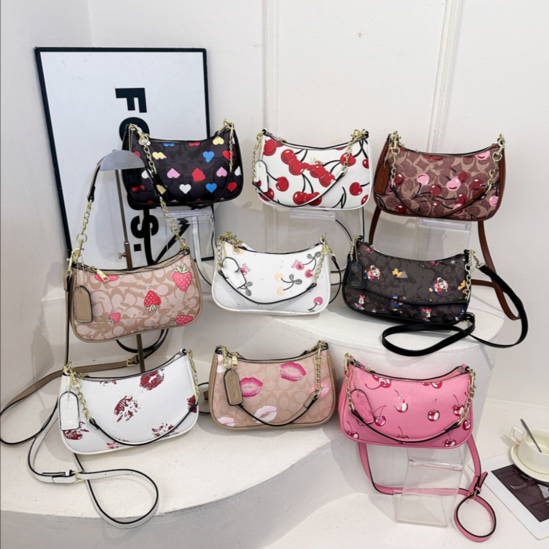 Cherry Teri shoulder Bag designer Purse Genuine leather underarm handbag Armpit tote leather crossbody denim Sacoche ladies Clutch wallet Hobo purses