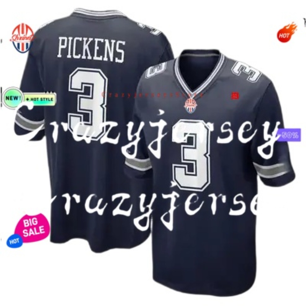 2025-26 Football Jersey CeeDee Lamb Dak Prescott E.Smith Pickens Aikman Aubrey Booker Overshown Irvin V-neck Uniform Polyester Custom Stitched Streetwear