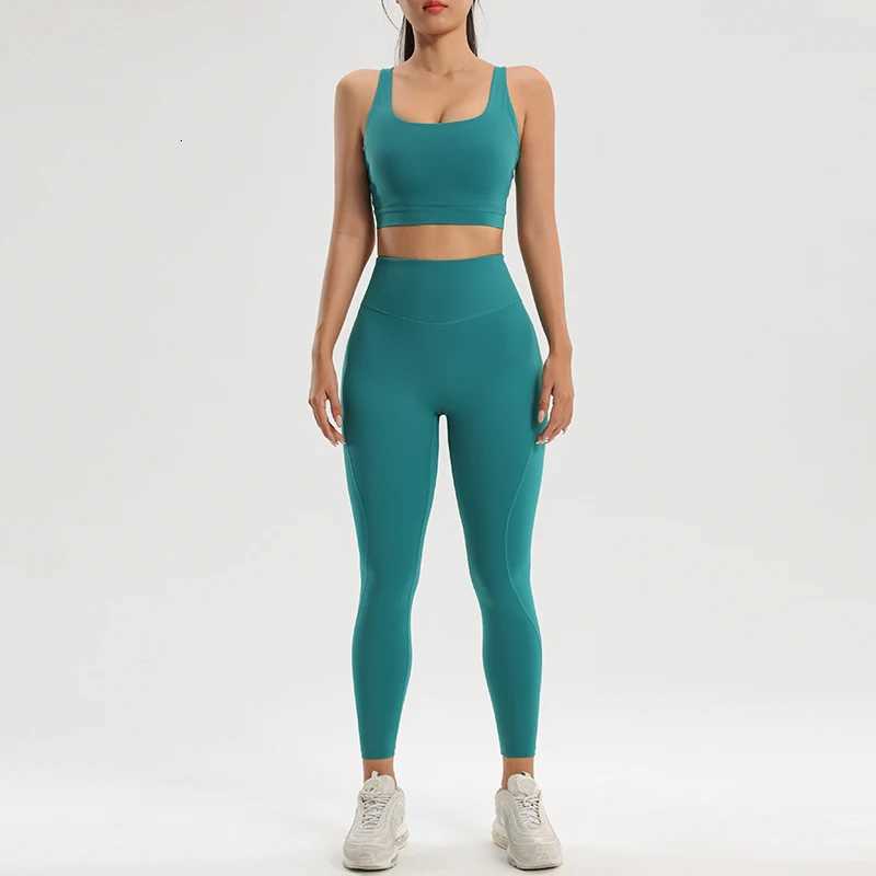 Womens Gym Two Piece Set Yoga Bra Underwear Tight Training Pants Bottom Pants Fitness Clothing Fitness Pants Set Exercise SetT251211