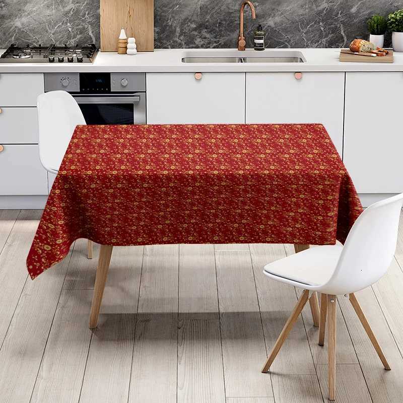 Waterproof Tablecloth Vintage Floral Dining Table Cover Washable Kitchen Table Topper Rustic Farmhouse Decor Party Wedding Table H251211