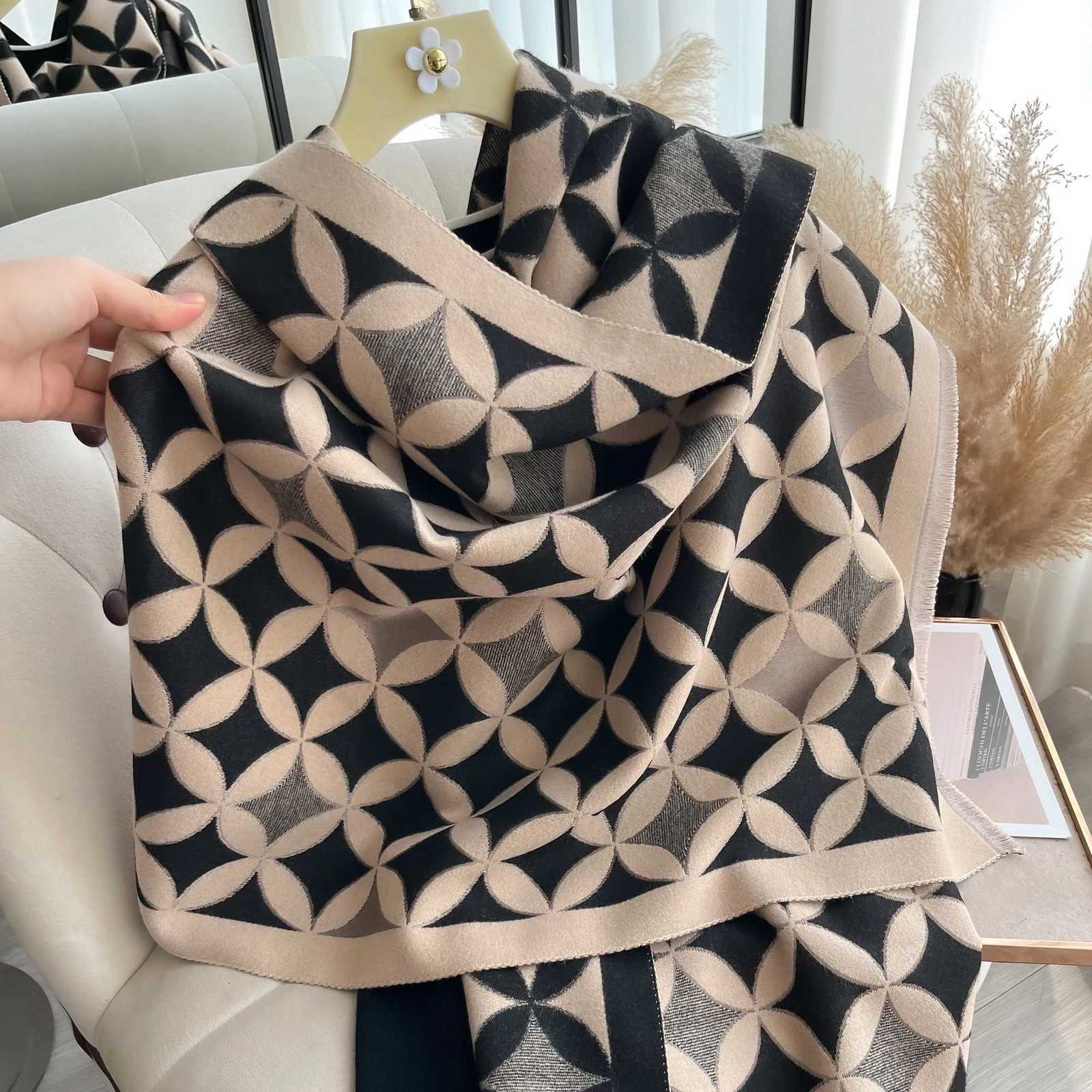 2024 New Winter Warm Cashmere Wraps Women Scarf Luxury Design Pashmina Thick Shawl Blanket Bufanda Foulard Travel Poncho Stoles Y251211