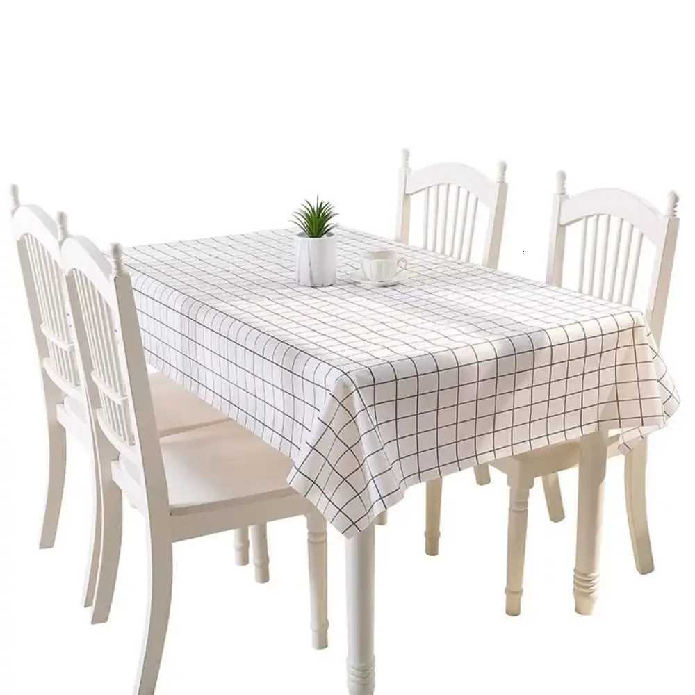 New PEVA Tablecloth Rectangula Antifouling Dining Colth Waterproof Oilproof Oilcloth Home Kitchen H251211