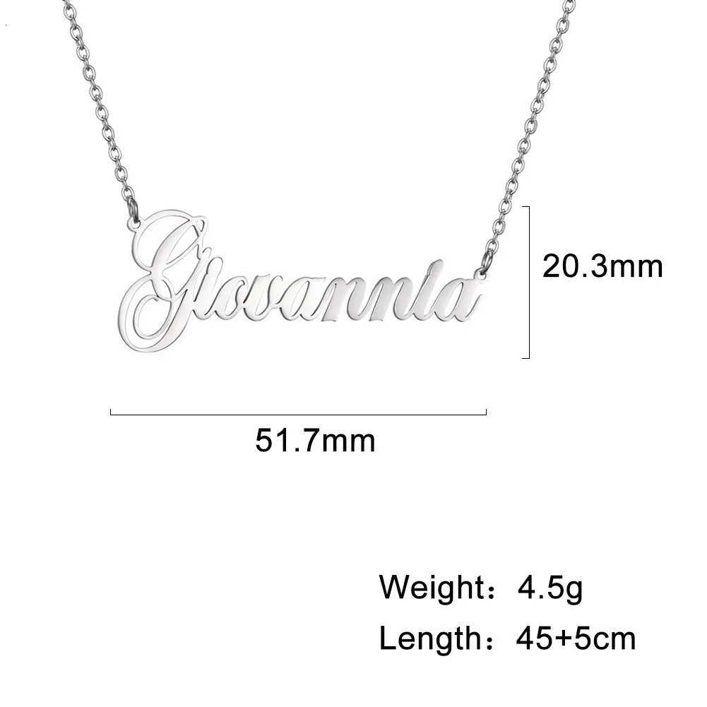 Sipuris Unique Custom Name Letter Pendant Necklace Personalized Heart Stainless Steel Necklaces For Women Jewelry Gifts 2022 M251211