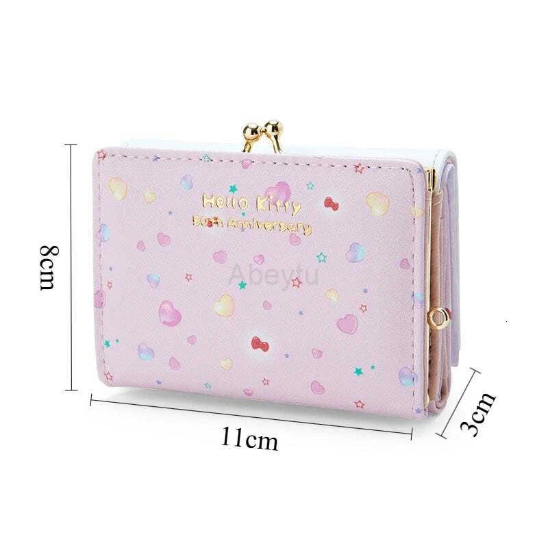 Sanrio Purses for Women Cute Wallet Women Hello Kitty Coin Pouches Kawaii Case Short Key Wallet for Girls Gifts H251211