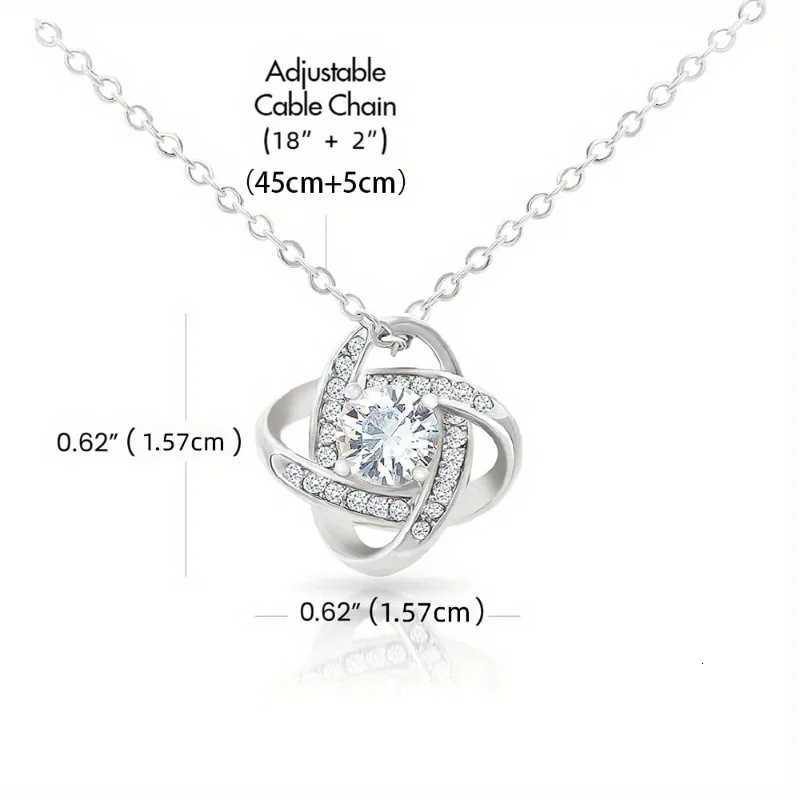 Heart Knot Necklace in Gift Box Thoughtful Present from Father to Daughter for Birthday Valentines Day M251211