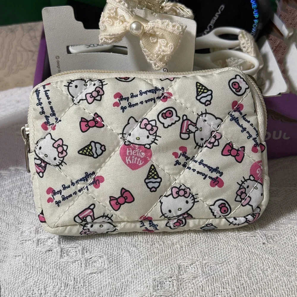 Sanrio Hello Kitty Cartoon Wallet Anime Purse Card Holder Coin Pouch CCD Storage Bag Sanitary Napkin Organizer Makeup Case Gifts H251211