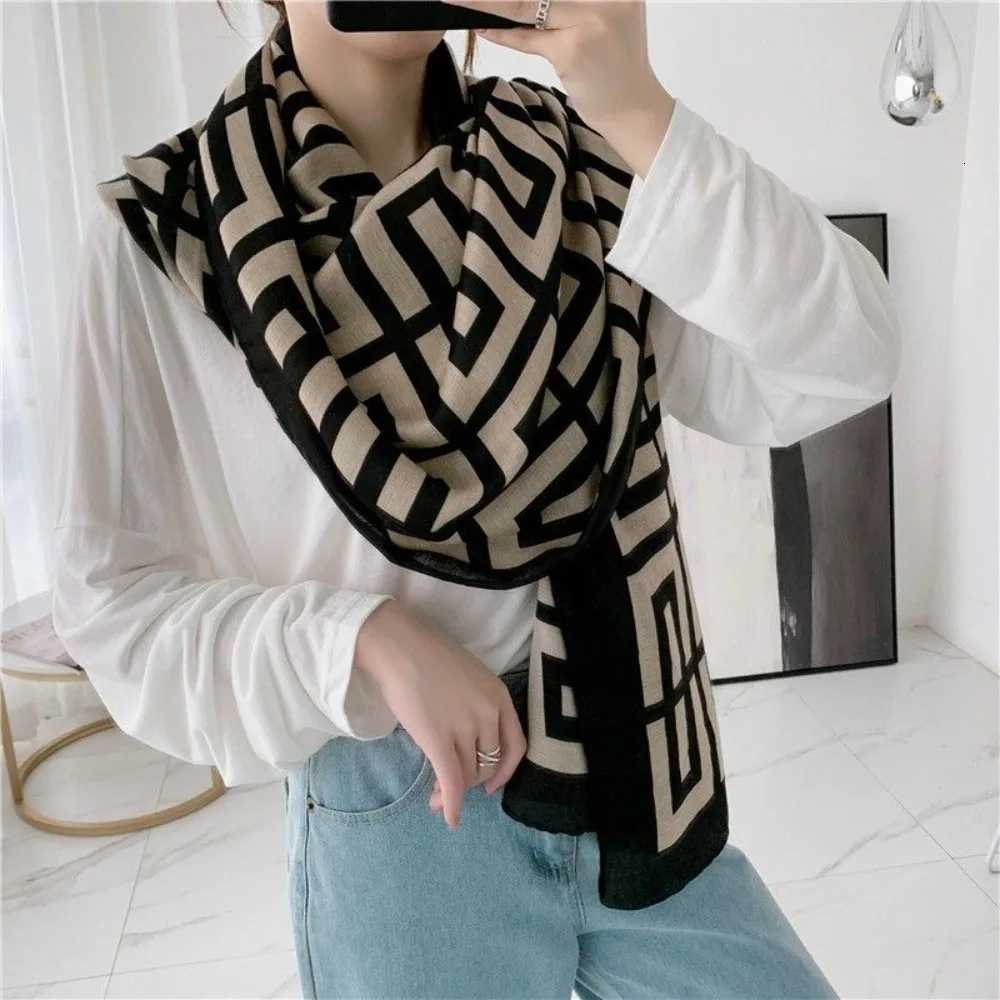 Scarf for Women Plaid 19060 Large Cape Autumn Winter Fashion Warm Bib with High Grade Korean Printed Y251211
