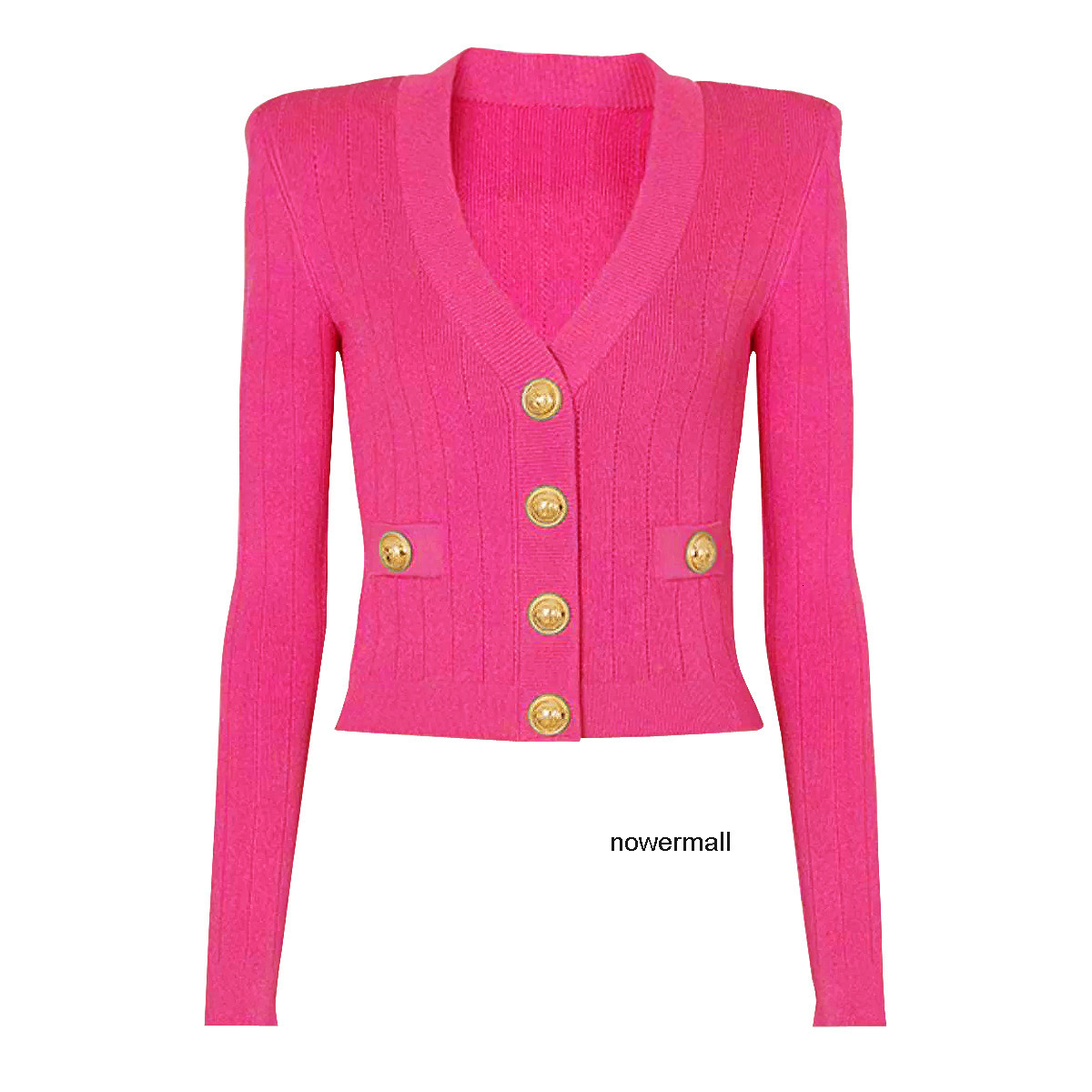 Spot Spring New Womens Fashion Classic High Quality Versatile Jacket Knitted Sweater Cardigan balmains b balmains balmainmen balmaain balmainwomen balmani RY7G