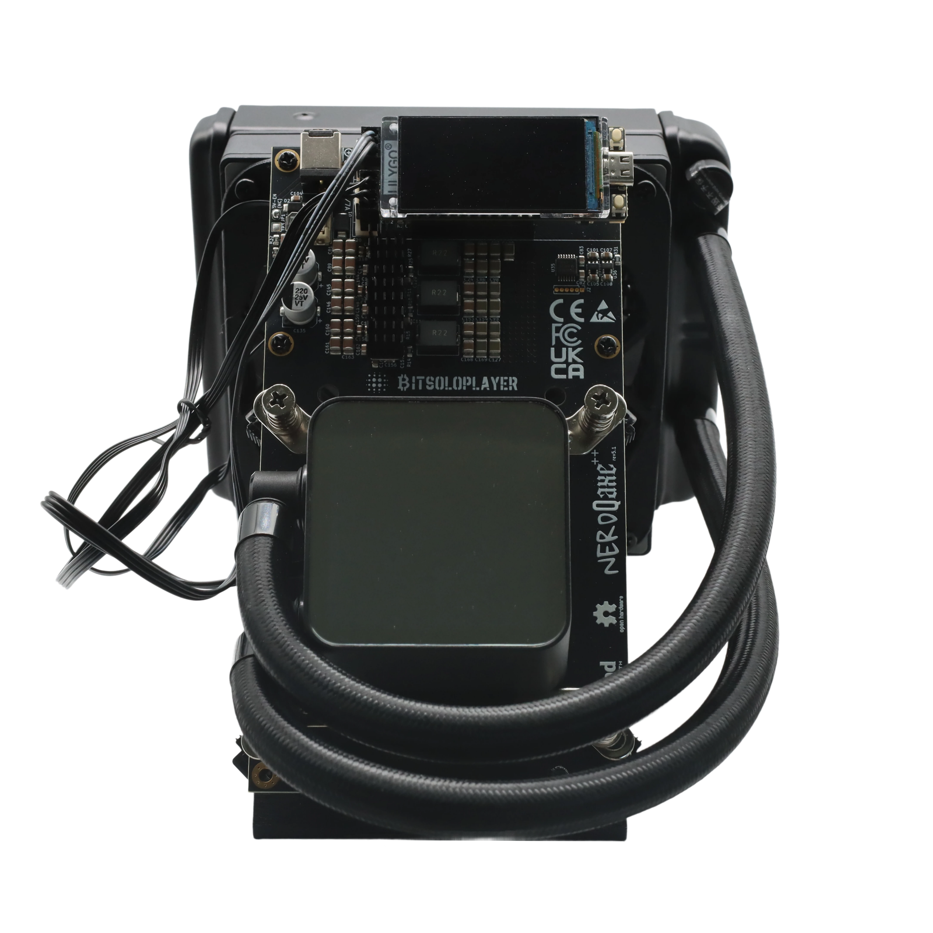 Stellapex Solo Miner Nerdqaxe++ 4.8TH/s Bitcoin Miner 75W 4Pcs BM1370 Chips ASIC Miners Cryptocurrency Mining Water Cooling Machine Lottery BTC Miner 