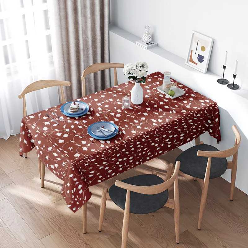 Waterproof Tablecloth Vintage Floral Dining Table Cover Washable Rustic Farmhouse Kitchen Decor Party Wedding Table Linens H251211