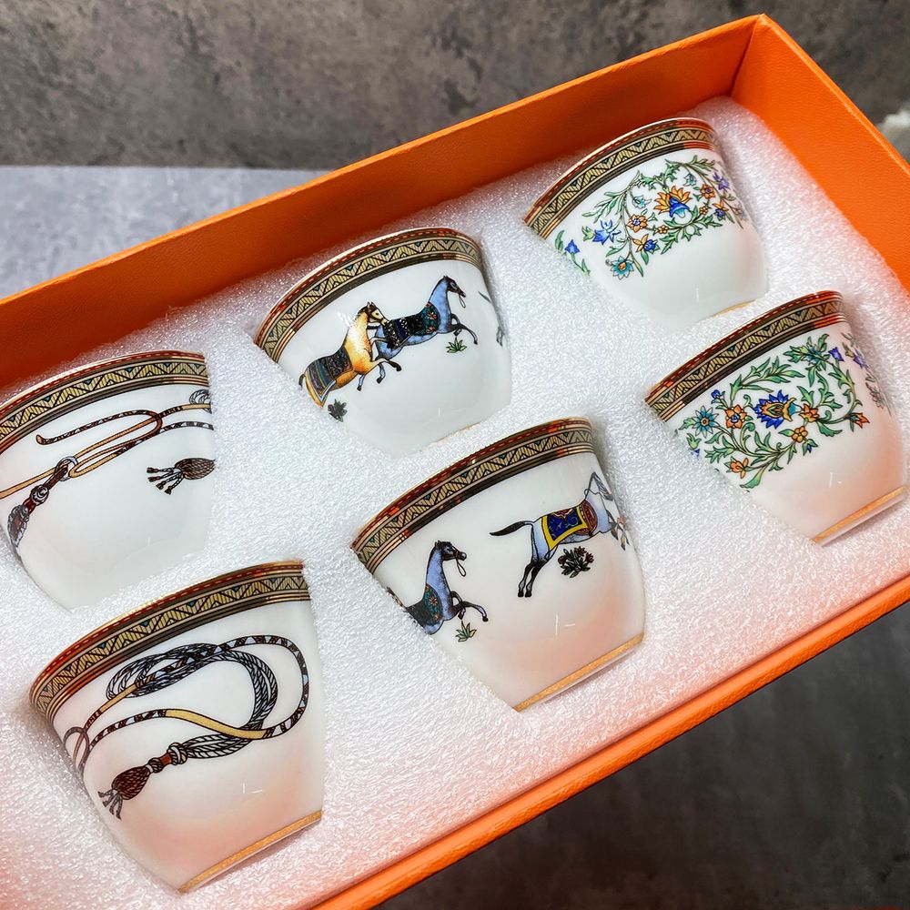 Thermal Insulated Italian Ceramics - Durable 75 ML Espresso Set for Authentic Flavor