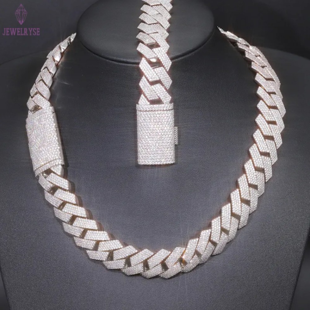 necklace moissanite chain designer jewelry necklace cuban link chain Iced Out Pass Diamond Tester vvs Moissanite Jewelry Necklace chains for men