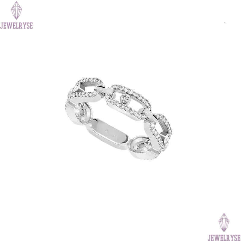 18k rose gold luxury classic bead slide designer ring for women mens bling diamond cz zircon hollow elegant charm crystal love nail rings jewelry