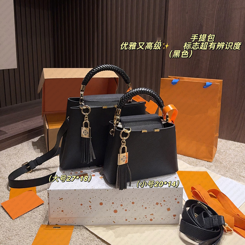 24S Womens Luxurys Designers Capucines Chain Bag Totes Bag Paintings Handbag leather Flower Shouder Crossbody Bag Purse Card Holder Pouch 27CM/20CM crocodile grain